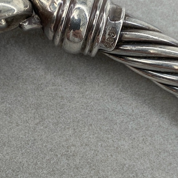 David Yurman Two tone Metro Collar Cable Necklace Sterling‎ Silver & gold - Picture 7 of 10